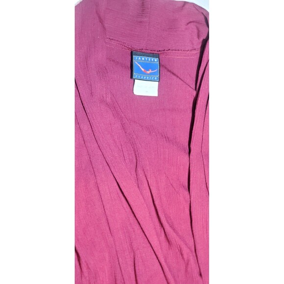 Maroon Open Front Knit Cardigan – Women’s Medium – Resort-Ready Swim Cover-Up - Picture 3 of 9